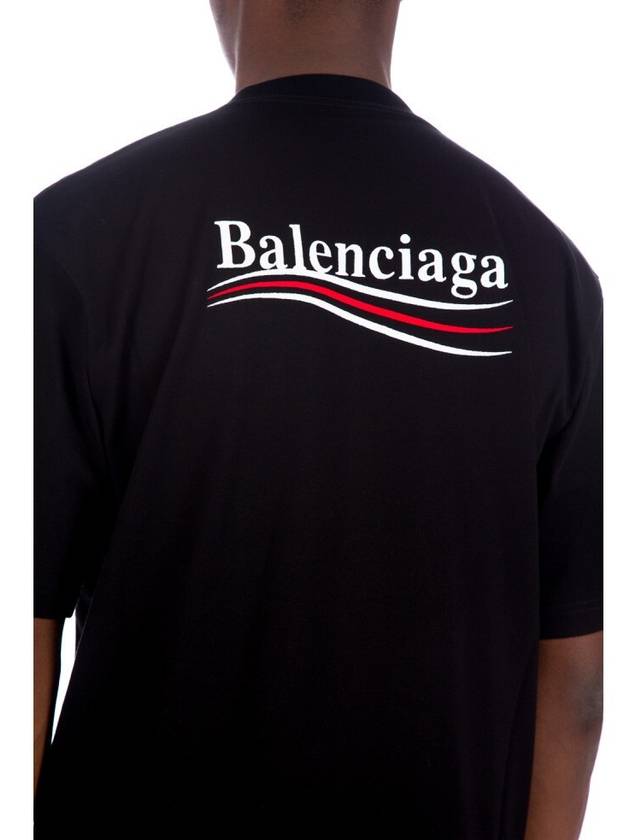 Political Campaign Large Fit Short Sleeve T-Shirt Black - BALENCIAGA - BALAAN 3