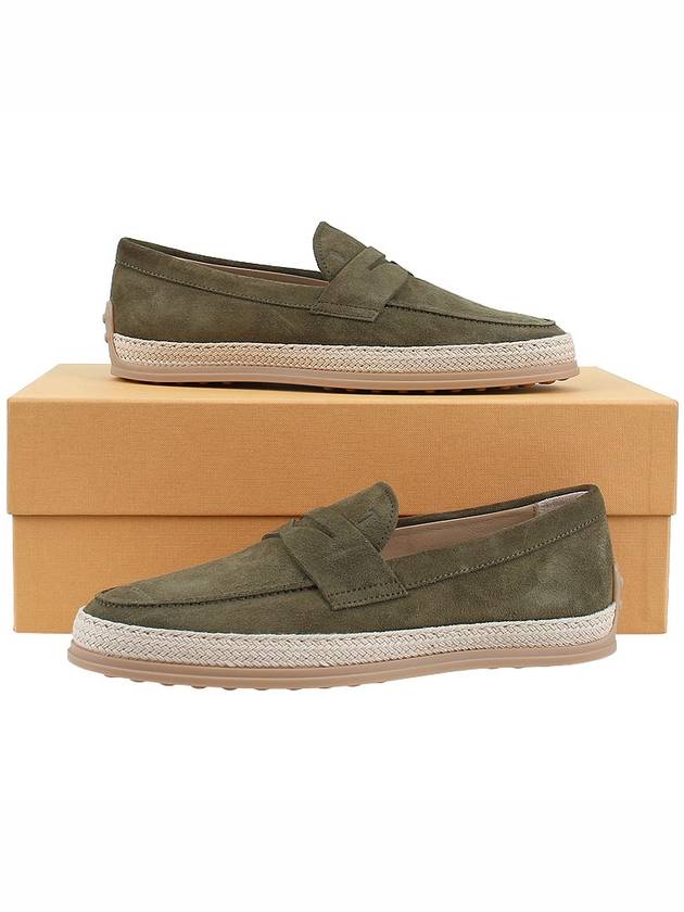 Suede Penny Loafer Khaki - TOD'S - 11