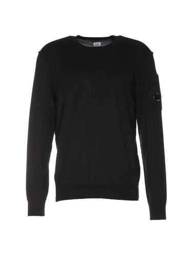 Lens Wappen Crew Neck Sweatshirt Black - CP COMPANY - BALAAN 1