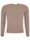 Allover Logo Pattern Knit Top Dark Beige - BALENCIAGA - BALAAN 2