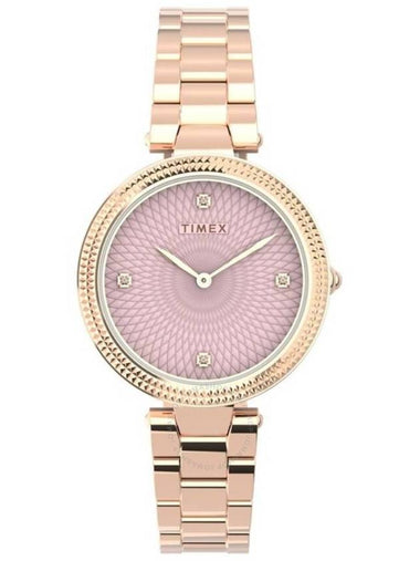 Timex Adorn Quartz Crystal Pink Dial Ladies Watch TW2V24300VQ - TIMEX - BALAAN 1