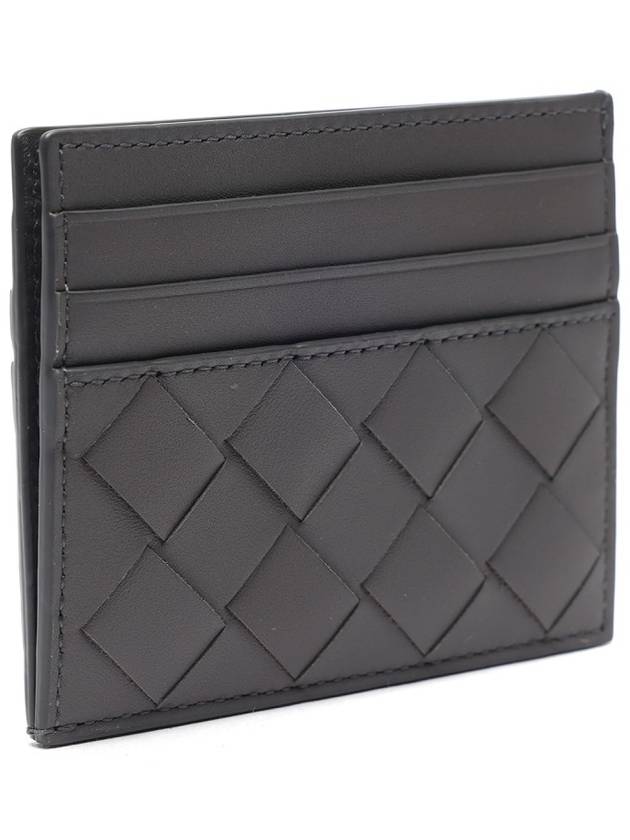 Intrecciato Leather Card Wallet Grey - BOTTEGA VENETA - BALAAN 4