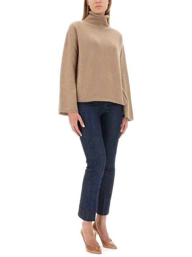 Women's Baldo Cashmere Turtleneck Honey - S MAX MARA - BALAAN 3