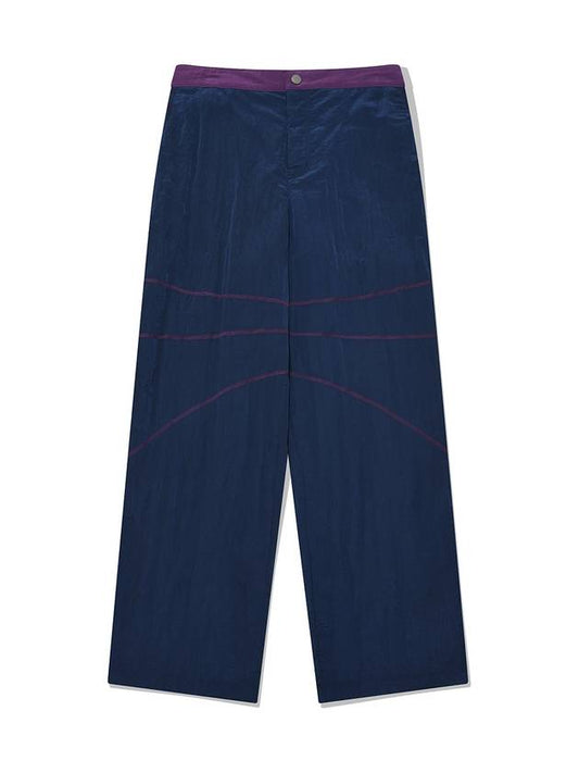 Connected PantsNavy Unisex Nylon Straight Pants Navy - PHOS333 - BALAAN 2