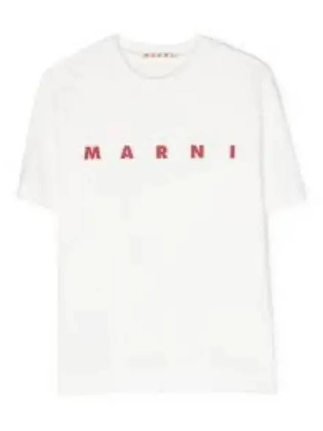 Logo Print Cotton Short Sleeve T-Shirt White - MARNI - BALAAN 2