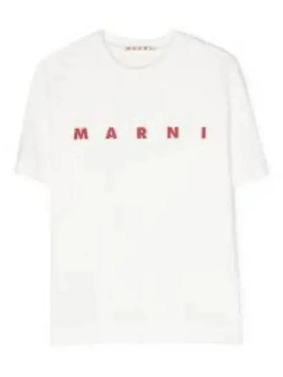 Logo Print Cotton Short Sleeve T-Shirt White - MARNI - BALAAN 2