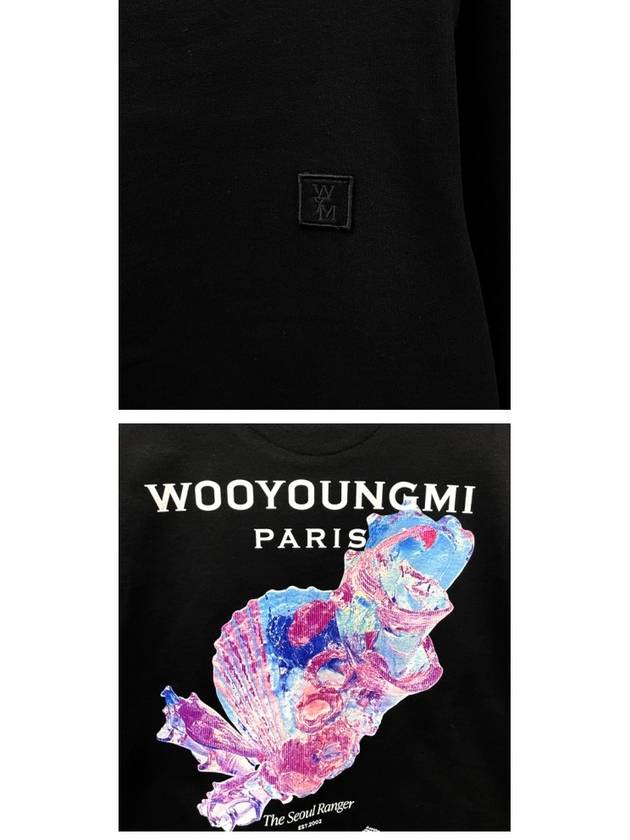 3D Coral Back Logo Sweatshirt Black - WOOYOUNGMI - BALAAN 6