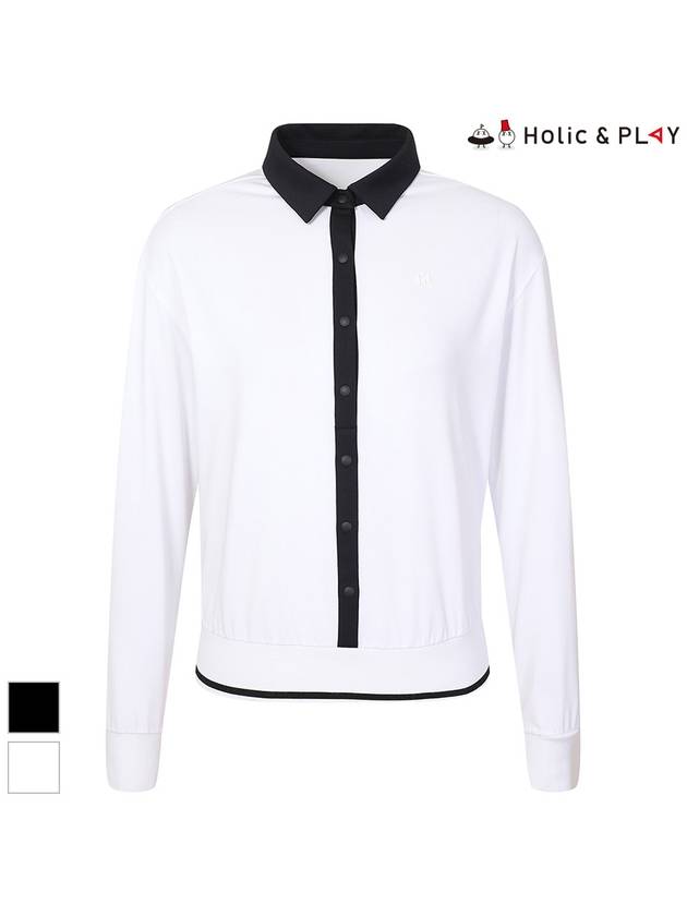 color combination placket blouson T-shirtHE1WTS004 - HOLIC&PLAY - BALAAN 2