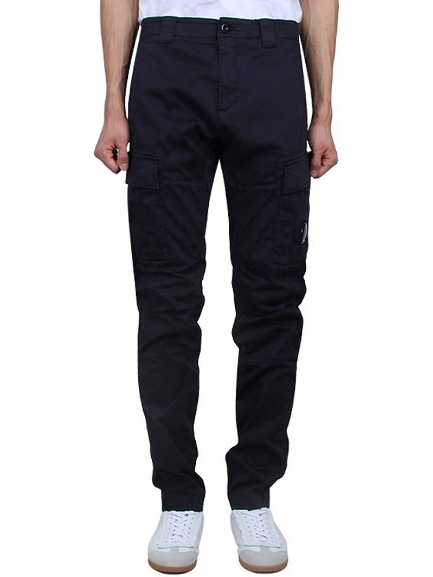 Stretch Sateen Ergonomic Lens Cargo Straight Pants Navy - CP COMPANY - BALAAN 3