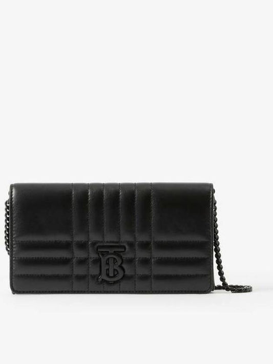 Women's Lola Detachable Strap Quilted Leather Long Wallet Black - BURBERRY - BALAAN 2