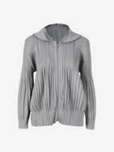 PLEATS PLEASE PP48 JC401 11 Fluffy Basic Hooded Jacket - ISSEY MIYAKE - BALAAN 1