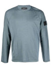 Wappen Patch Crew Neck Knit Top Blue - STONE ISLAND - BALAAN 2