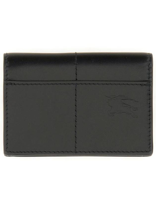 Logo Leather Card Wallet Black - BURBERRY - BALAAN 3