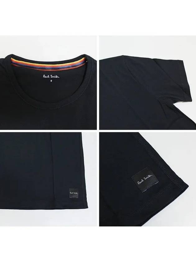 Men's Cotton Short Sleeve T-Shirt Black - PAUL SMITH - BALAAN 6