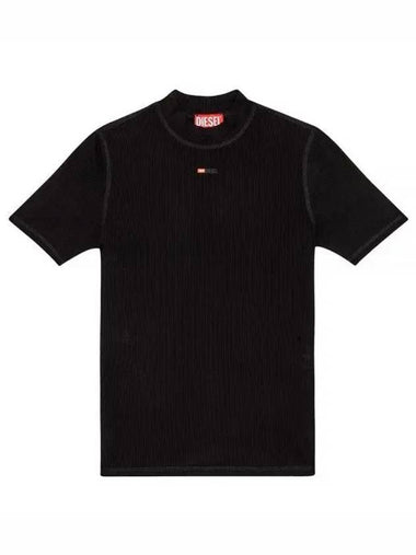 T Mokky Microdiv Logo Short Sleeve T-Shirt Black - DIESEL - BALAAN 1