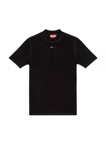 T Mokky Microdiv Logo Short Sleeve T-Shirt Black - DIESEL - BALAAN 1