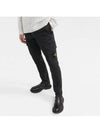 Wappen Patch Slim Fit Straight Pants Black - STONE ISLAND - BALAAN 4