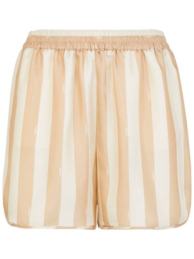 Fendi Beige Silk Pequin Short Pants Clothing - FENDI - BALAAN 1