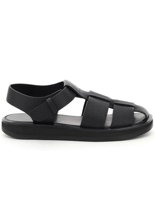 Fisherman Leather Sandals Black - THE ROW - BALAAN 2