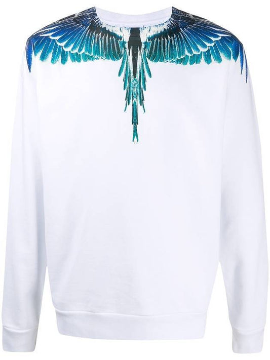 Men's Wings Regular Sweatshirt White - MARCELO BURLON - BALAAN 1