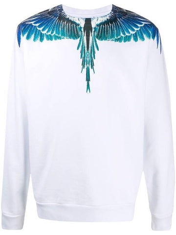 Men's Wings Regular Sweatshirt White - MARCELO BURLON - BALAAN 1