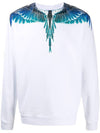 Men's Wings Regular Sweatshirt White - MARCELO BURLON - BALAAN 1