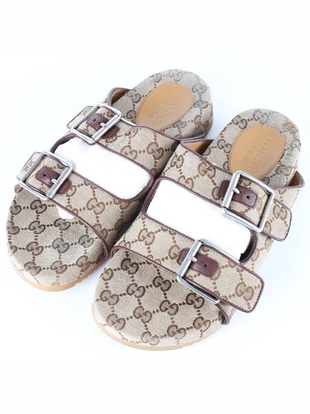 GG jacquard strap sandal slippers 5 240 - GUCCI - BALAAN 1