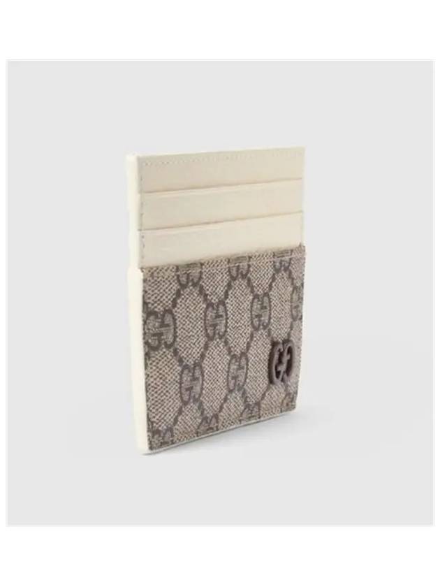 GG Detail Supreme Canvas Card Wallet Beige Ivory - GUCCI - BALAAN 4