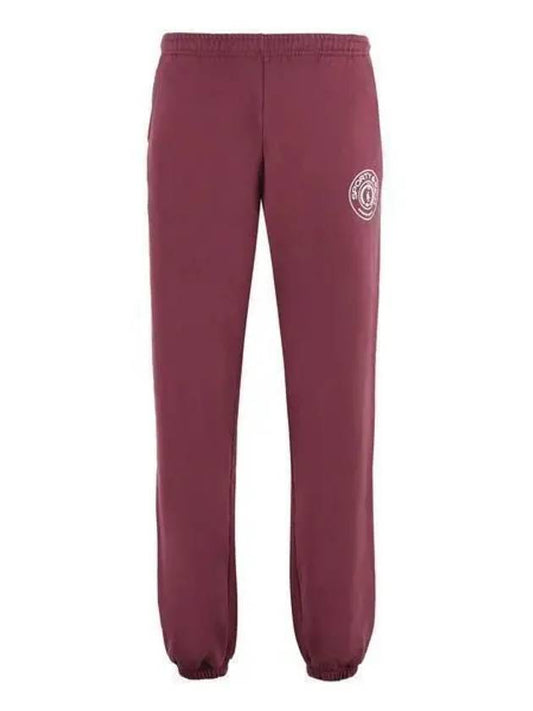 Connecticut Crest Logo Print Track Pants Red - SPORTY & RICH - BALAAN 2