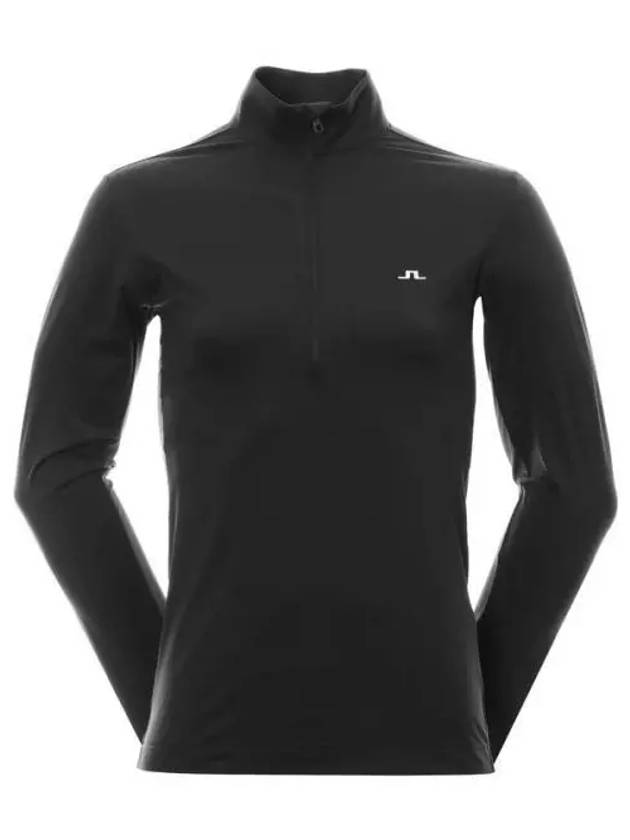 Luke Half Zip Up Mid Long Sleeve T-Shirt Black - J.LINDEBERG - BALAAN 2