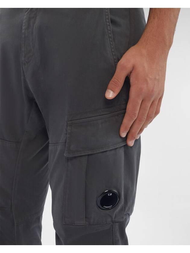 Stretch Satin Cargo Straight Pants Grey - CP COMPANY - BALAAN 5