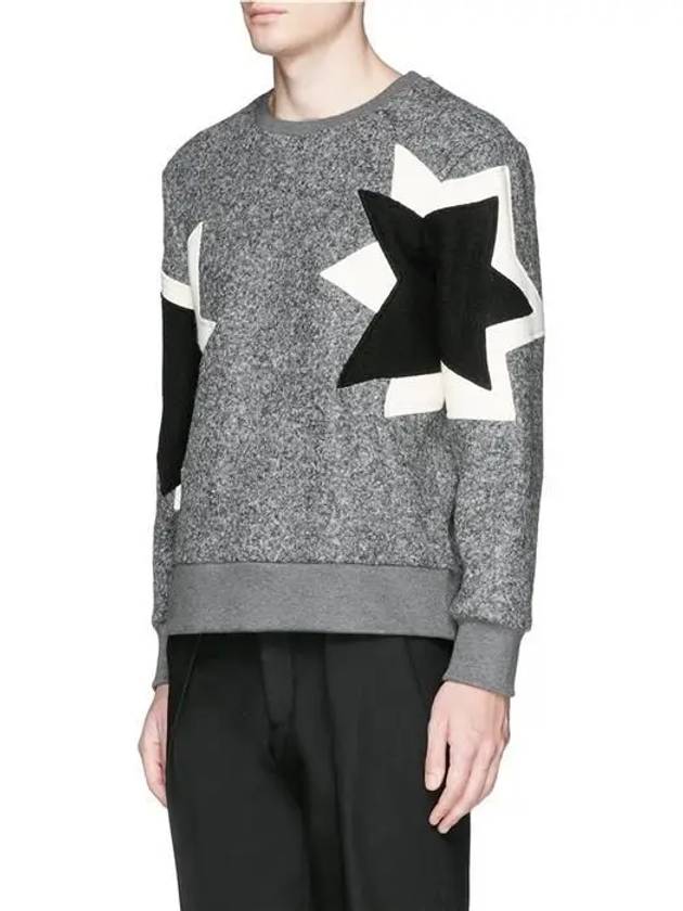 Double Star Sweatshirt Gray - NEIL BARRETT - BALAAN 3