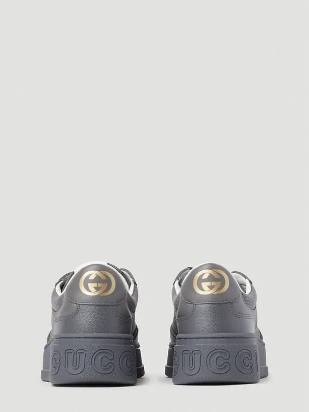 Lace-Up GG Print Canvas Low-Top Sneakers Grey - GUCCI - BALAAN 5