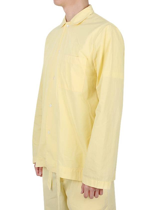 Poplin Pajamas Long Sleeve Shirt Lemonade - TEKLA - 4