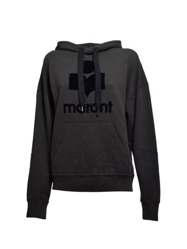 Mansel Logo Hoodie Faded Black - ISABEL MARANT - BALAAN 1