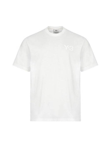 Logo Print Cotton Short Sleeve T-Shirt White - Y-3 - BALAAN 1