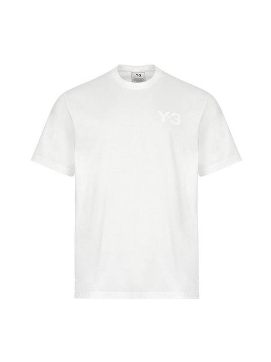 Logo Print Cotton Short Sleeve T-Shirt White - Y-3 - BALAAN 1