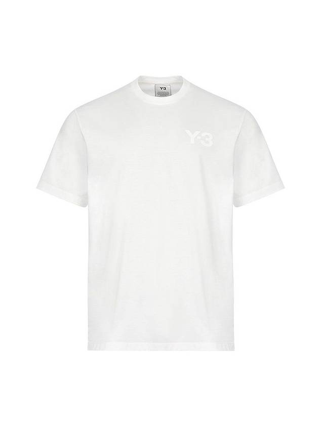 Logo Print Cotton Short Sleeve T-Shirt White - Y-3 - BALAAN 1