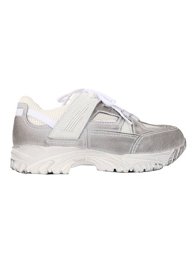 Dirty Oversole Leather Low Top Sneakers White Grey - MAISON MARGIELA - BALAAN 1