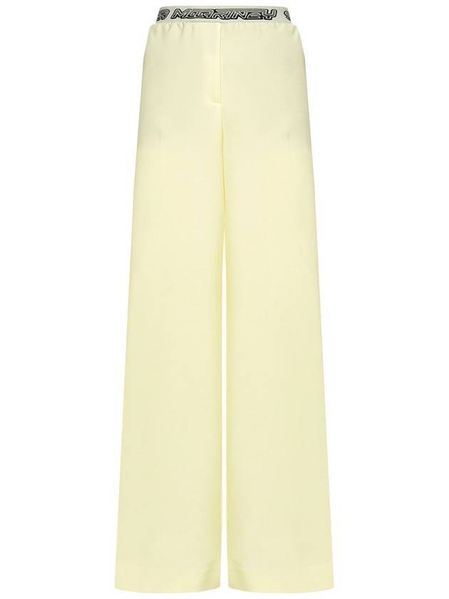 Women's Logo Tape Wide Pants Yellow - STELLA MCCARTNEY - BALAAN 1