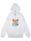 Men's Vibrant Fox Head Hoodie White - MAISON KITSUNE - BALAAN 2