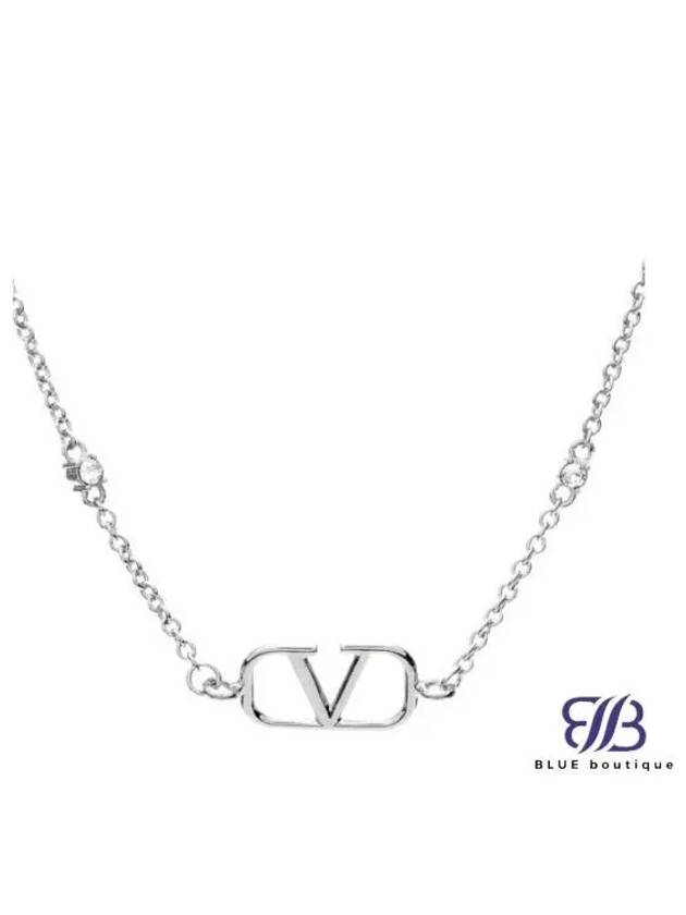 4W0J0T54 YCW 68S 4W2J0T54 Mini V Logo Signature Necklace - VALENTINO - BALAAN 1