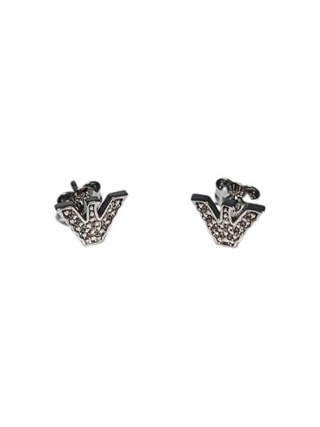 Women's Eagle Logo Earrings Silver - EMPORIO ARMANI - BALAAN 2