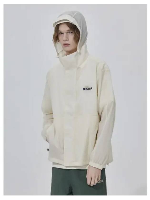 KODAK Apparel small logo ultra light hooded jacket IVORY - KODO - BALAAN 1