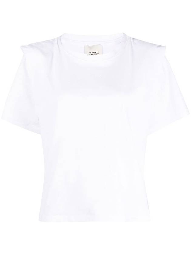 Women's Zelitos Cotton Short Sleeve T-Shirt White - ISABEL MARANT - BALAAN 1