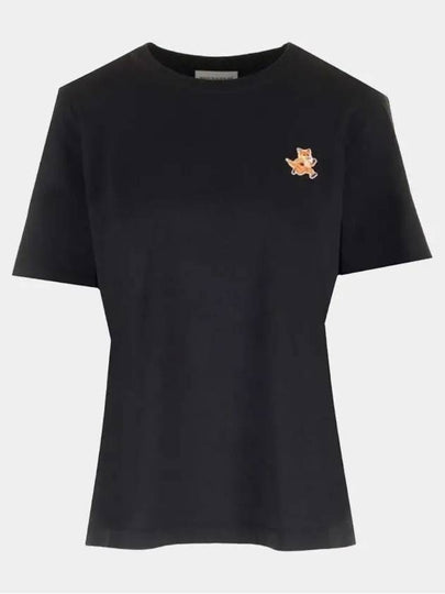 Speedy Fox Patch Comfort Short Sleeve T Shirt Black - MAISON KITSUNE - BALAAN 2