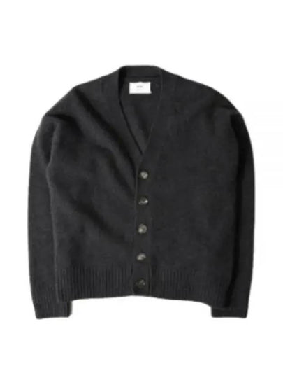 Wool Cashmere Cardigan Grey - AMI - BALAAN 2