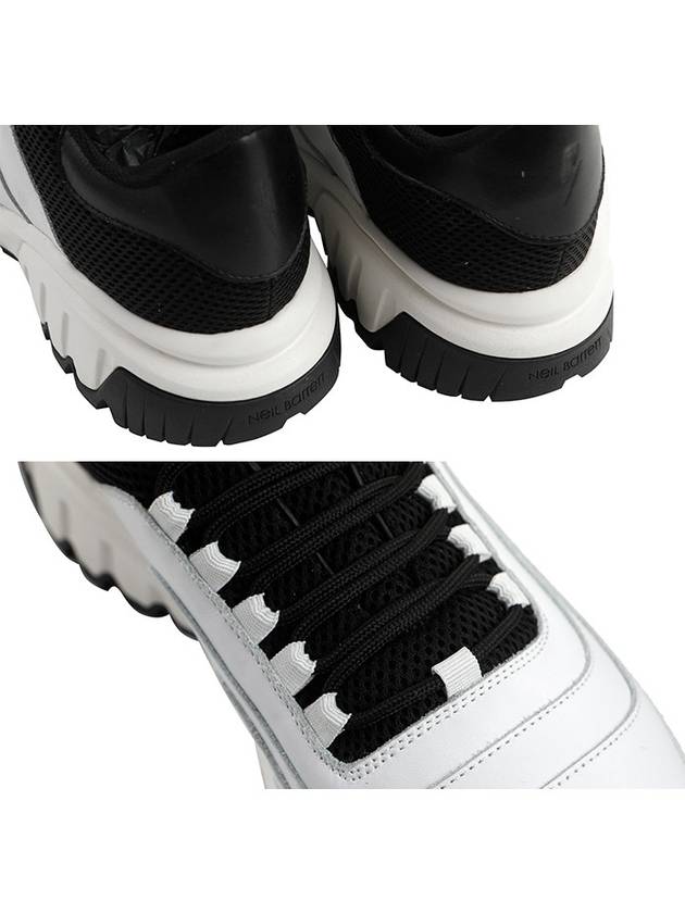 Men's Urban Runner Leather Low Top Sneakers White - NEIL BARRETT - BALAAN 7