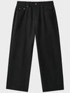 Jacquard Semi-Wide Track Pants Black - NOIRER - BALAAN 3