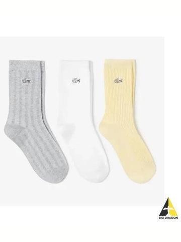 women triple bundle socks white - LACOSTE - BALAAN 1